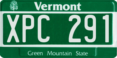VT license plate XPC291
