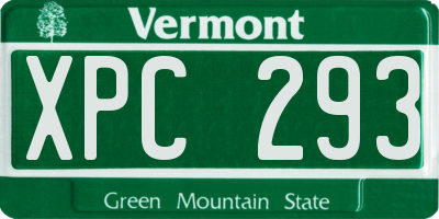 VT license plate XPC293