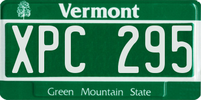 VT license plate XPC295