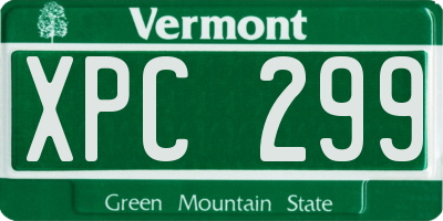 VT license plate XPC299