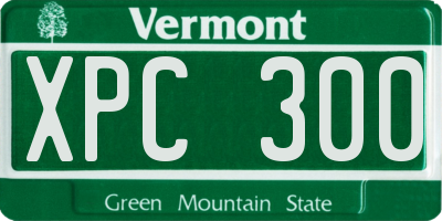 VT license plate XPC300