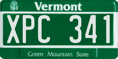 VT license plate XPC341