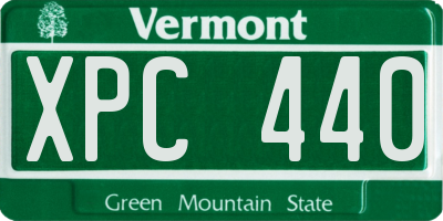 VT license plate XPC440