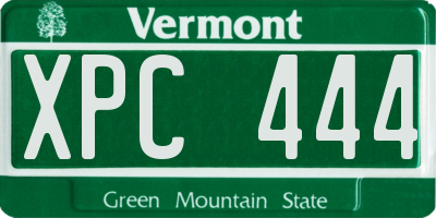 VT license plate XPC444