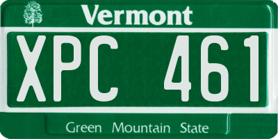 VT license plate XPC461