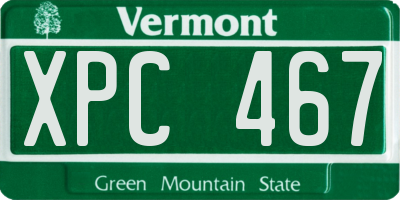 VT license plate XPC467