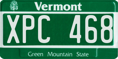 VT license plate XPC468