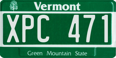 VT license plate XPC471