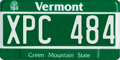 VT license plate XPC484