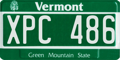 VT license plate XPC486