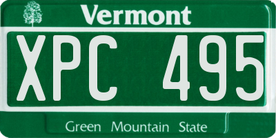 VT license plate XPC495