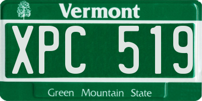 VT license plate XPC519