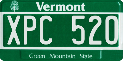 VT license plate XPC520