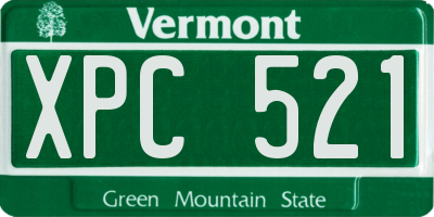 VT license plate XPC521
