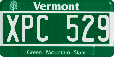 VT license plate XPC529