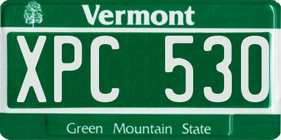 VT license plate XPC530