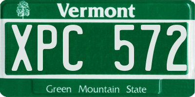 VT license plate XPC572
