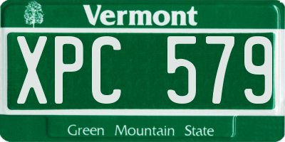 VT license plate XPC579