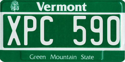 VT license plate XPC590