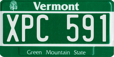 VT license plate XPC591