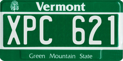 VT license plate XPC621
