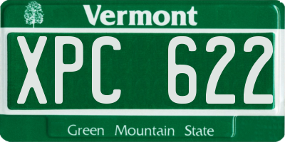VT license plate XPC622