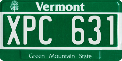 VT license plate XPC631