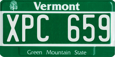 VT license plate XPC659