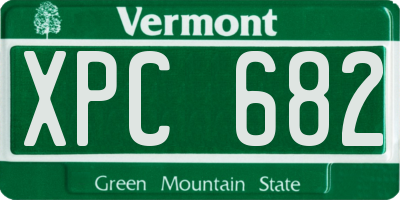 VT license plate XPC682