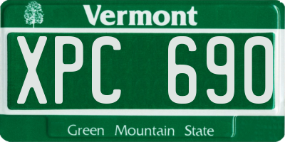 VT license plate XPC690