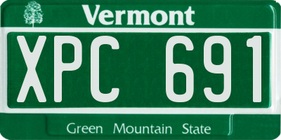 VT license plate XPC691