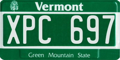 VT license plate XPC697