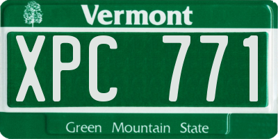 VT license plate XPC771