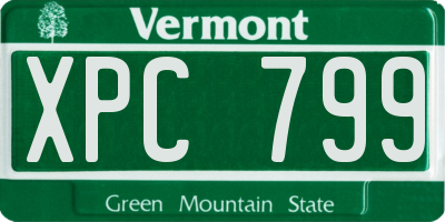 VT license plate XPC799