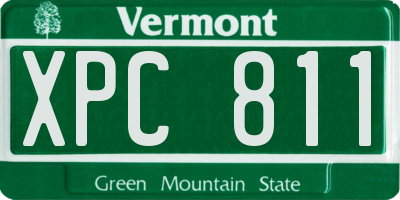 VT license plate XPC811