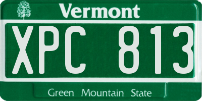 VT license plate XPC813