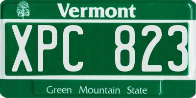 VT license plate XPC823