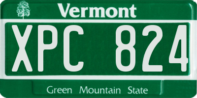VT license plate XPC824