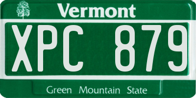 VT license plate XPC879