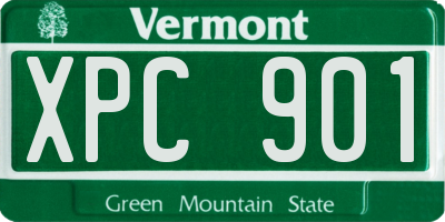 VT license plate XPC901