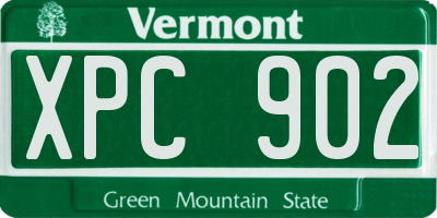 VT license plate XPC902