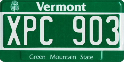 VT license plate XPC903