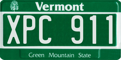 VT license plate XPC911