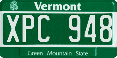 VT license plate XPC948