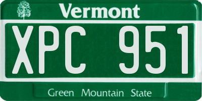 VT license plate XPC951