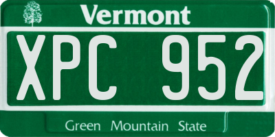 VT license plate XPC952