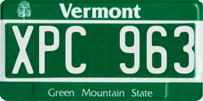 VT license plate XPC963