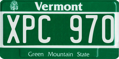 VT license plate XPC970