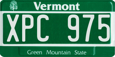 VT license plate XPC975