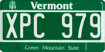 VT license plate XPC979
